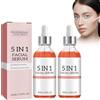 Grgowe 2Pc Siero Viso 5 In 1,Siero Anti-Invecchiamento,30% Siero Di Vitamina C Per Il Viso,Scuro Spot Remover Per Il Viso,Siero Antinvecchiamento Avanzato Del Collagene,Anti Invecchiamento