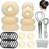 LYJOW 35 Pcs Ciambella Per Chignon Panino Anello Stile Per Capelli Spugna Per Chignon Set Di Chignon Chignon Facile Per Capelli Retina Per Capelli Chignon Accessori Per i Capelli