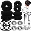 LYJOW 35Pcs Ciambella Per Chignon Panino Anello Stile Per Chignon Set Di Chignon Per Capelli Spugna Chignon Facile Per Capelli Retina Per Capelli Chignon Accessori Per i Capelli