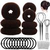 LYJOW 31 Pcs Ciambella Per Chignon Panino Anello Stile Per Capelli Spugna Per Chignon Set Di Chignon Chignon Facile Per Capelli Retina Per Capelli Chignon Accessori Per i Capelli