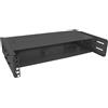 InLine - Rack a Parete da 19, 2HE, profondità 24-40 cm, con Copertura, Colore: Nero