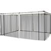 Easycomfort Zanzariera per Gazebo Tende di Ricambio Universale con Cerniere, 352x207cm - Nero e Beige