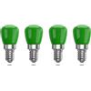 ZFQ Lampadine Colorate LED E14 Verde, 3W, E14, verde decorative, ricambio per lampadine verde da 25 W, illuminazione ambientale/Halloween/Natale/luce festival, bar/festa lampadina colore (Pacco da 4)