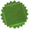 Nogeqi 6 pezzi di trawa artificiale decorativa in miniatura, 15x15 cm, trawa artificiale per fai da te, giardino, tappeto erboso artificiale, decorazione per modellismo, prato finto trawa, decorazione