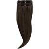 Rapunzel of Sweden Classic Clip-ins Straight / Light Volume / 3 pieces 2.3 Chocolate Brown 40 cm Extension per capelli 52.5 g