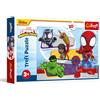 Trefl - Spiderman, Brave Spider-man - Puzzle da 30 pezzi - Puzzle colorato con personaggi delle fiabe, intrattenimento creativo, per bambini dai 3 anni in su