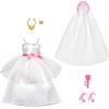 Barbie Abbigliamento, confezione da sposa per il giorno del matrimonio, 1 abito con accessori per un look completo