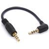 OpenII Cavo audio 3.5 mm Short, placcato in oro 90 gradi 3.5 maschio a 3.5 mm maschio Stereo jack connettore spina poli