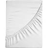 zer0bed Lenzuola Con Angoli in Tinta Unita Letto Singolo,90x200+30, 100% Percalle di Cotone 200 Fili, Altezza Angolo 30cm, Alta Qualità, Lavabile in Lavatrice