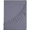 zer0bed Lenzuola Con Angoli in Tinta Unita Letto Singolo,90x200+30, 100% Percalle di Cotone 200 Fili, Altezza Angolo 30cm, Alta Qualità, Lavabile in Lavatrice