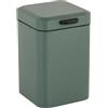 Relaxdays Cestino da Bagno da Muro, 3 L, Chiusura Automatica, Secchio Interno Estraibile, Bidone in Acciaio Inox, Verde