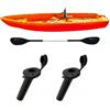 Big Mama Kayak kayak fishing canoa GIL 2.0 Big Mama Kayak canoa monoposto da 254 cm + 2 p.canne interni + seggiolino + pagaia - Arancio