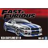 AOSHIMA Movie Mecha WS-02 1/24 Fast & Furious R34 Skyline GT-R Plastic Model Kit