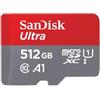 Sandisk Ultra Scheda MicroSDXC 512GB + Adattatore