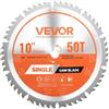 VEVOR Lama Circolare per Troncatrice Ø 254 mm, Lama da Taglio per Troncatrice Circolare, 50 Denti, Albero 15,875mm, per Lavorazione di Legno Taglio di Compensato Legno Duro