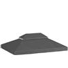 Outsunny Copertura per Gazebo da Giardino 3x4 m a 2 Livelli in Tessuto Oxford 600D con Fori di Drenaggio, Grigio Scuro | Aosom Italy