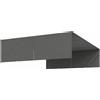 Outsunny Copertura per Gazebo Pergola 3x3 m in Poliestere con Tasche e Cinghie, 488x122 cm, Grigio Carbone