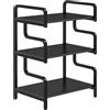 HOMCOM Supporto per Stampante Industriale a 3 Livelli, in Metallo e Truciolato, 55x40x77 cm, Nero | Aosom Italy