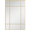 HOMCOM Specchio da Parete Stile Finestra con Montaggio Verticale e Orizzontale, 90x60 cm, Oro | Aosom Italy