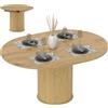 HOMCOM Tavolo da pranzo estensibile, tavolo da cucina, per 6-8 persone, 110-150 x 75 cm, effetto legno naturale | Aosom Italy