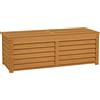 Outsunny Cassapanca per esterni giardino 176 L in legno con maniglia, 130L x 50B x 45H cm | Aosom Italy