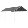 Outsunny Copertura di Ricambio 6x3 m in PE Grigio Scuro Anti-UV per Carport Auto con Corde Elastiche | Aosom Italy