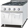 Ristoattrezzature Modello: 122310002930,Cucina a Gas potenziata 4 fuochi con fiamma pilota e accensione piezoelettrica su vano chiuso 23 kW S/70 80x70 cm