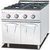 Ristoattrezzature Modello: 122360002930,Cucina a Gas 4 fuochi con fiamma pilota e accensione piezoelettrica su vano chiuso 14.4 kW S/70 80x70 cm