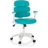 HJH Office sedia girevole per bambini KID ERGOLINO W con schienale ergonomico, blu, 736430