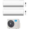 MIDEA CONDIZIONATORE MIDEA DUAL SPLIT BREEZELESS+ 9000+9000 BTU WIFI INVERTER M4OE-28HFN8-Q A++