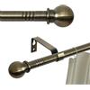 GSBLUNIE Bastoni per tende in ottone anticato per finestre da 71 a 62 pollici, set di aste per tende in ottone spazzolato con staffe, asta decorativa resistente per drappeggi per soggiorno, asta per tende