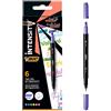 BIC Intensity Dual Tip evidenziatore 6 pezzo(i) Punta sottile-smussata Blu, Verde, Pesca, Rosa, Viola, Giallo