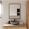 Parama Specchio led 70x100cm con cornice nero opaco luce calda, neutra, fredda antiappannamento| Merak
