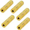KUOQIY KUOQI 5 pezzi accoppiatore audio femmina a femmina, adattatore stereo in metallo adattatore audio jack 3,5 mm per prolunga cavo auricolari, oro