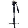 Koolehaoda Portatile Alluminio Monopiede con testa fluida e base treppiede pieghevole, altezza di estensione 57-148 cm, capacità di carico massima 3 kg, (288)