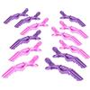 YiXuTag Fermagli per Capelli di plastica,Antiscivolo Coccodrillo Clip Pinze per Capelli Professionali per Parrucchiere Sezionamento per DonneCoccodrillo Pinza in Plastica,Clip per lo Styling Antiscivolo 12Pcs