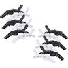 YiXuTag Fermagli per Capelli di plastica,Antiscivolo Coccodrillo Clip Pinze per Capelli Professionali per Parrucchiere Sezionamento per DonneCoccodrillo Pinza in Plastica,Clip per Styling Antiscivolo 12Pack