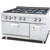 Ristoattrezzature Modello: 122370013098,Cucina a Gas 6 fuochi con fiamma pilota, accensione piezoelettrica e forno a Gas S/70 120x70 cm