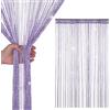 WedDecor Stringa Tende Brillantini Frangia Pannello Fly Schermo Divisorio Nappa Tendine per Porte, Porta Ingresso, Windows, Casa Decorazione, Evento Decorazione, (90cm x 200cm)