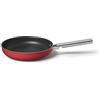 Smeg, Padella Antiaderente CKFF2801RDM, Diametro 28 cm, Manico Ergonomico in Acciaio Inossidabile, Per Tutti i Piani Cottura, Fino a 250° in Forno, Capacità 2,8L, Rosso