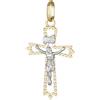 Gioielleria Lucchese Oro Ciondolo Croce Oro Giallo Bianco GL101398