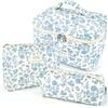 TOPALL Beauty Case da Viaggio Donna,Grande Borsa Cosmetica da Viaggio,Trousse Trucchi Donna in Aggiornata Pelle Cotone,Borsa Porta Trucchi da Toilette Makeup Bag Organizer