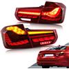 VLAND Motor VLAND OLED fanali posteriori compatibili con Serie 3 F30 F80 M3 Seden 2012-2018 [non per F31/F34], con luci diurne dinamiche e indicatori di direzione, 1 set (rosso)