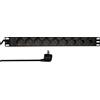 LogiLink PDU9C03 protezione da sovraccarico 9 presa(e) AC 230 V 2 m Nero