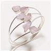 "Fatto a mano" Bracciale regolabile in argento 925 con pietre preziose grezze al quarzo...