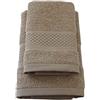 Jenny Sesal, Set di due asciugamani da bagno Viso e Ospite - Viso: 50x100 cm. Ospite 38x58 cm - Cotone, morbide al tatto. Spugna di alta qualità proveniente da Portogallo peso 340gr/mq (Nocciola)