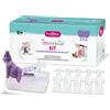 Isonebial Kit Pulizia Cavità Nasali Con 20 Flaconcini Nebulizzatore Spray-Sol Siringa Ago Cann