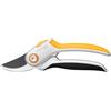 Fiskars Forbici da Potatura Bypass per Rami e Ramoscelli Freschi, Lama con Rivestimento Antiaderente, Lame in Acciaio e Manici in Alluminio, Nero/Arancione, Plus, P531, 1057168