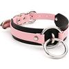lalatia Girocollo Donna O Ring Choker Collana in Ecopelle