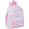 safta BARBIE LOGOMANIA - Day Pack per bambini, zaino per bambini, qualità e massima resistenza, comodo e versatile, 33 x 15 x 42 cm, colore rosa bastone, rosa pallido, Estándar, Casual
